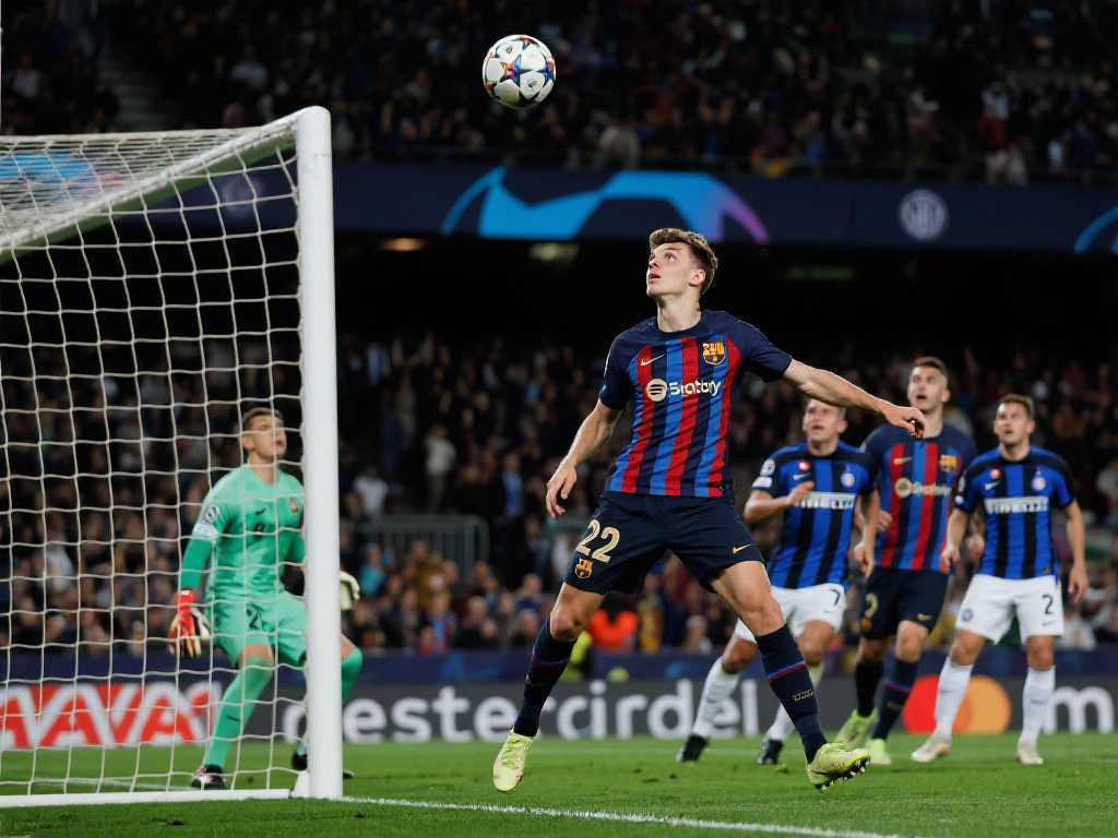 [流言板]马丁妙传助攻，奥尔莫头球建功！巴萨2-2战平国米！